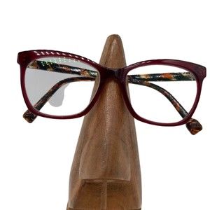 Red Square/Rectangle Eyeglasses Sunglasses Frame Prescription Ready